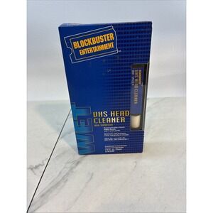 Blockbuster Video VCR VHS Head Cleaner Non-Abrasive Wet System Sealed